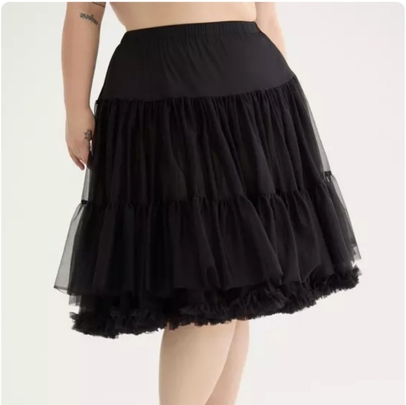 🆕️ TORRID BLACK RETRO CHIC CRINOLINE MIDI SKIRT - PLUS SIZE - Picture 2 of 7